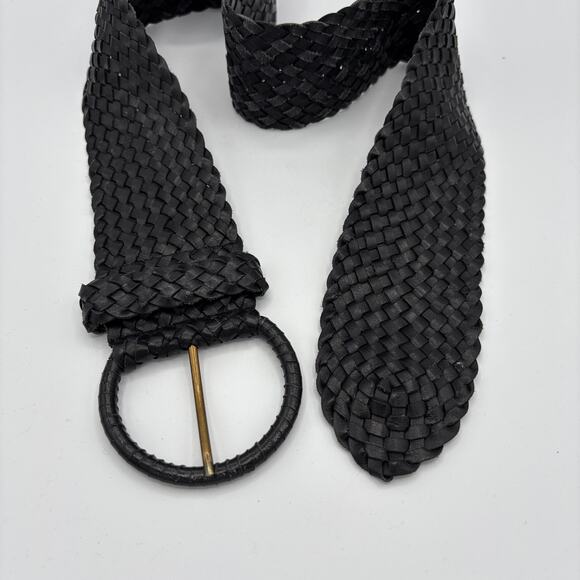 HOBO Black Woven Leather Belt 2.5\